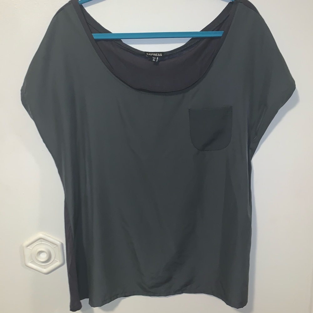 Express Black Top Soft And Sheer Small Pocket XL
